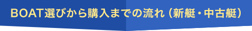ボート選びから購入までの流れ(新艇・中古艇)