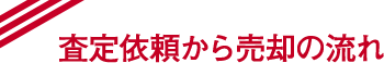 査定依頼から売却の流れ